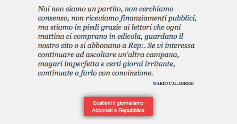 L'appello del quotidiano La Repubblica appello-repubblica