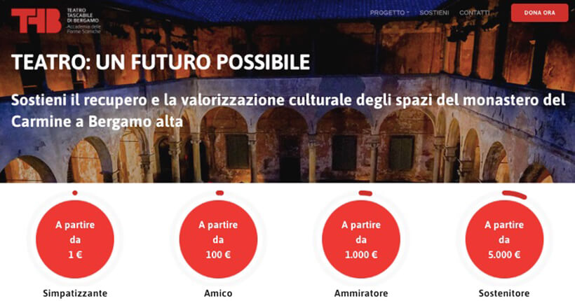 Teatro Tascabile di Bergamo: la campagna Art Bonus del Teatro Tascabile in dirittura d’arrivo