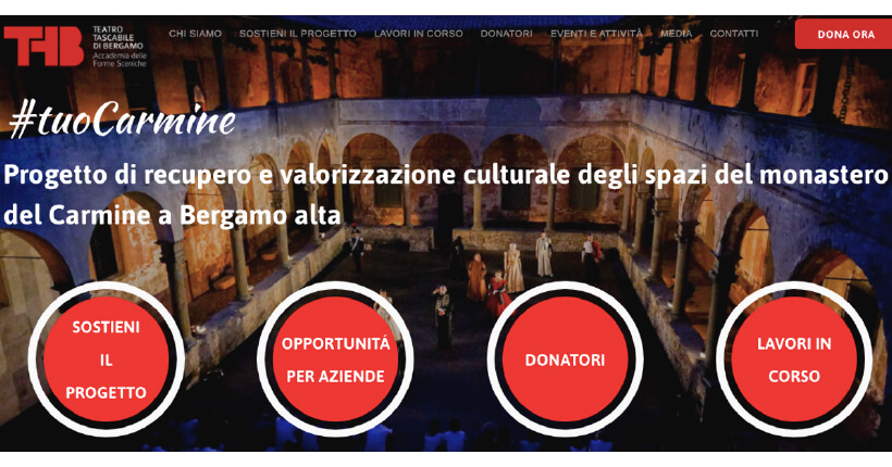 Verso l’inaugurazione dell’Ex Convento del Carmine a Bergamo, grazie al fundraising