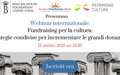 Grandi donatori per la cultura: come si fa? Webinar internazionale con una grande fundraiser statunitense