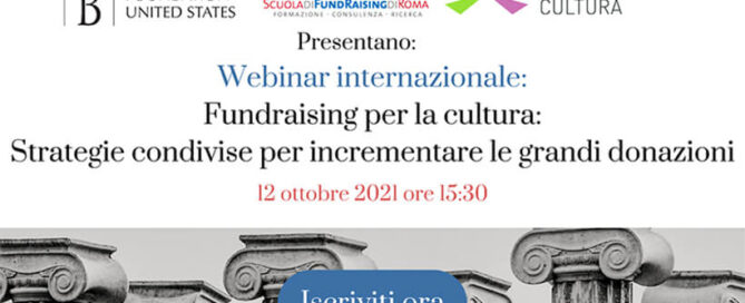 Webinar - Strategie condivise per incrementare le grandi donazioni