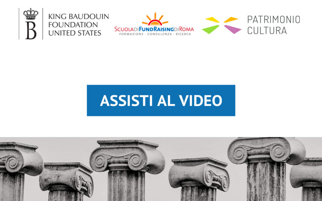 Strategie condivise per incrementare le grandi donazioni: assisti qui al video dell’evento